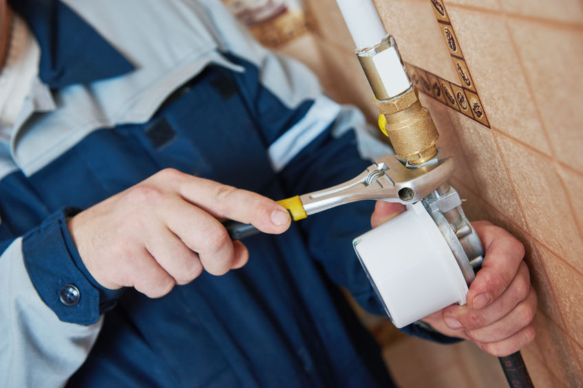 A plumber at work